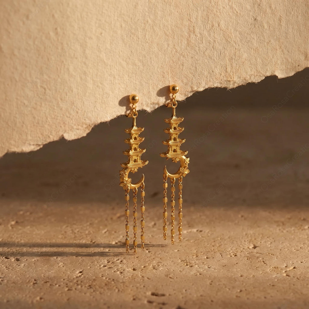 Moon Pagoda Earrings