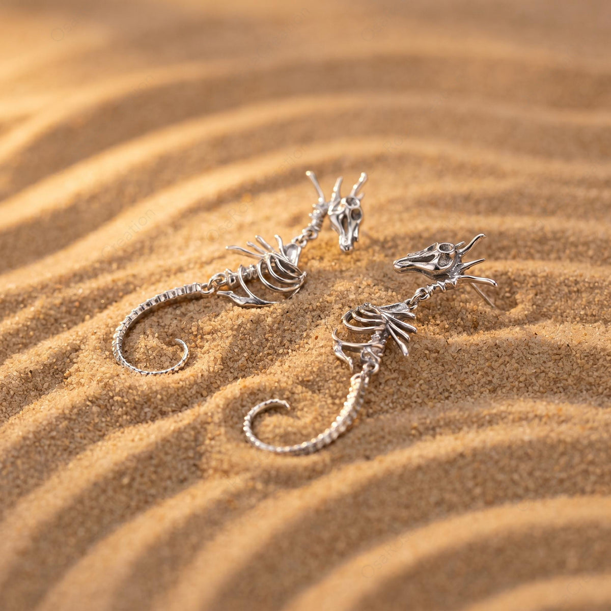 Siren Seahorse Relic Earrings