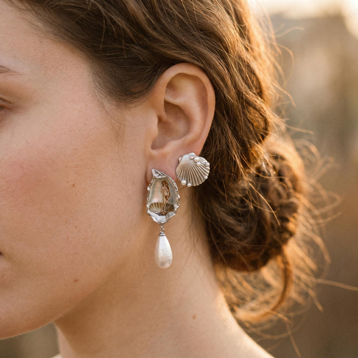 Renaissance Oyster Pearl Earrings
