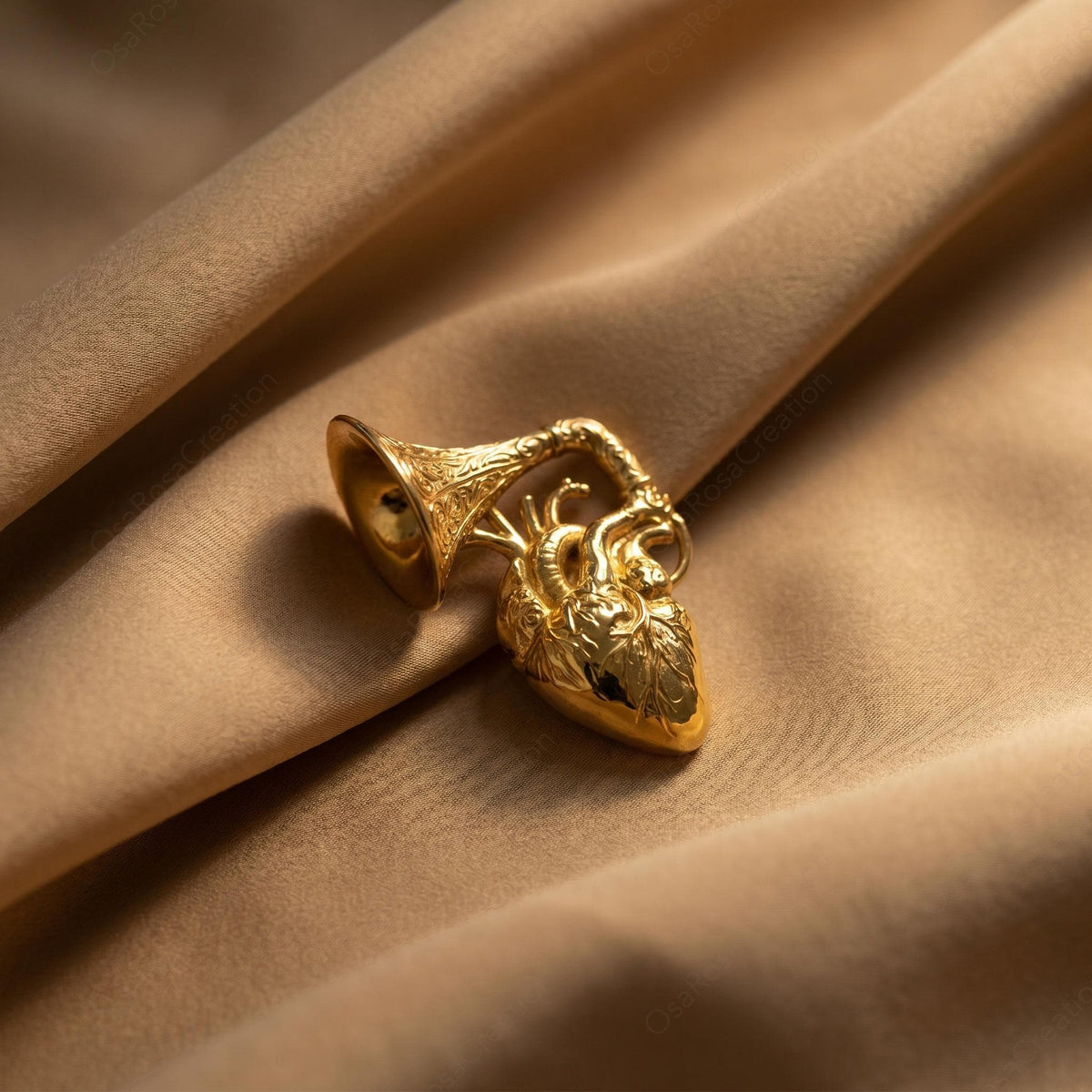 Broche Cœur Gramophone