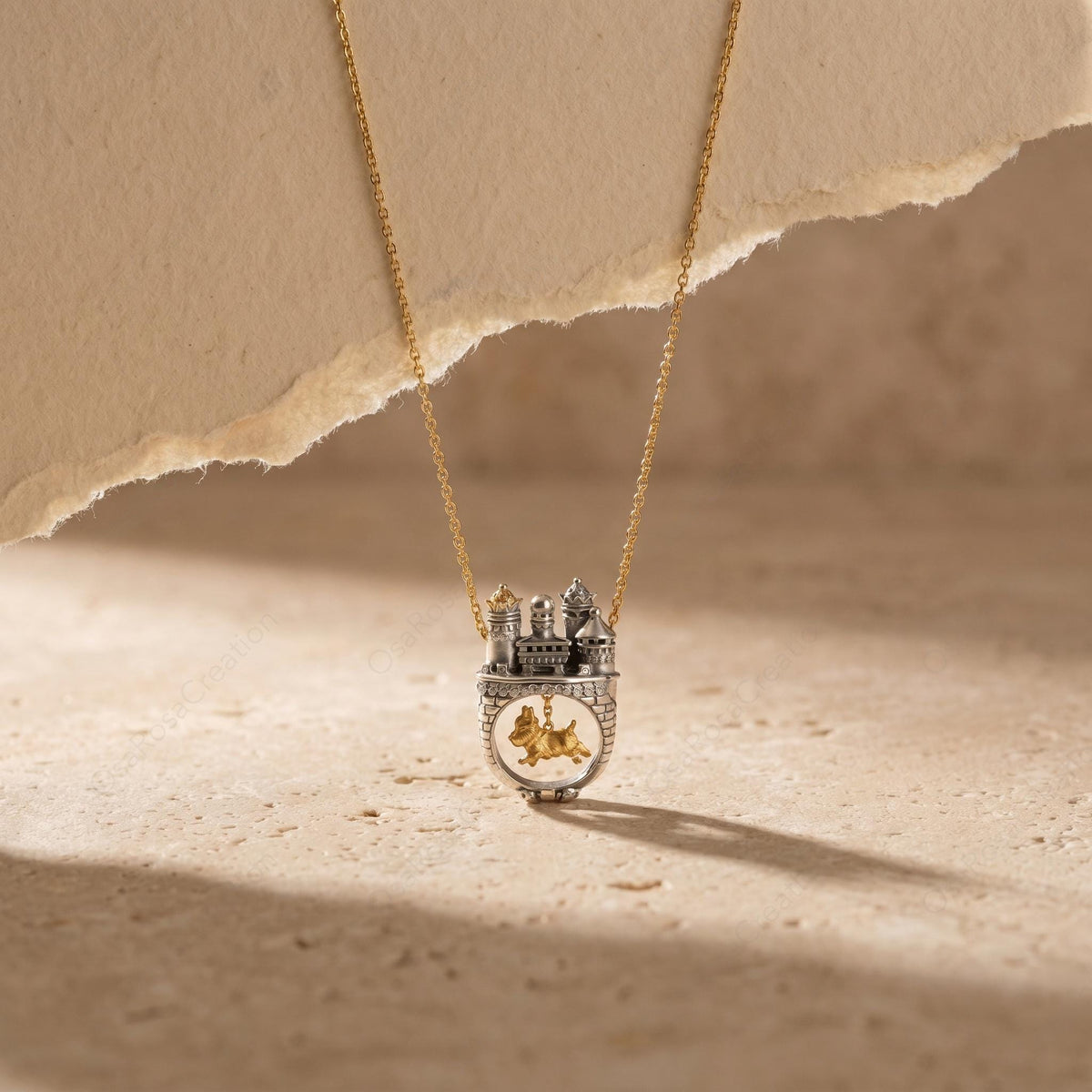 Castle Dog Necklace