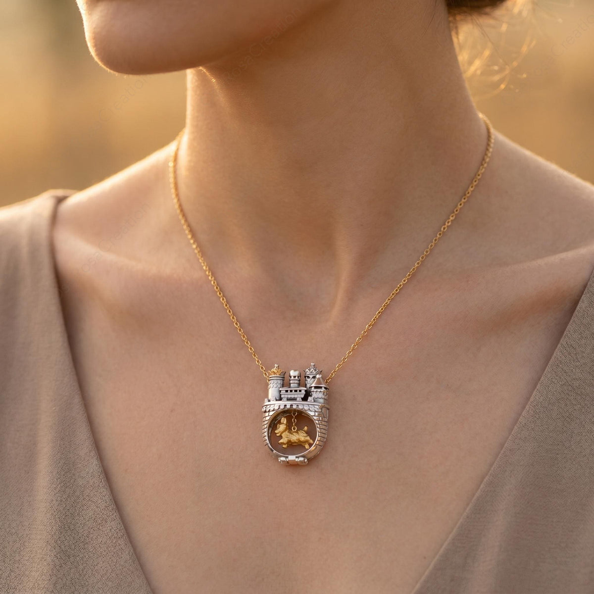 Castle Dog Necklace
