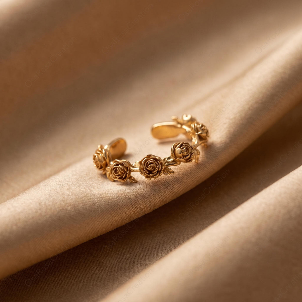 Sculpted Rose Ear Cuff