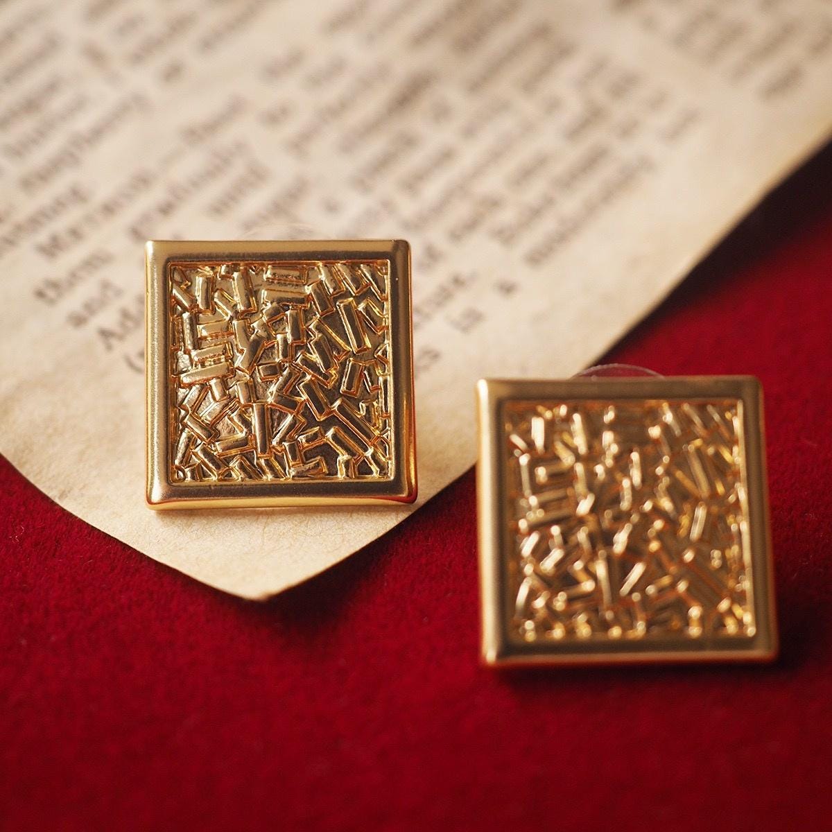 Textured Square Studs