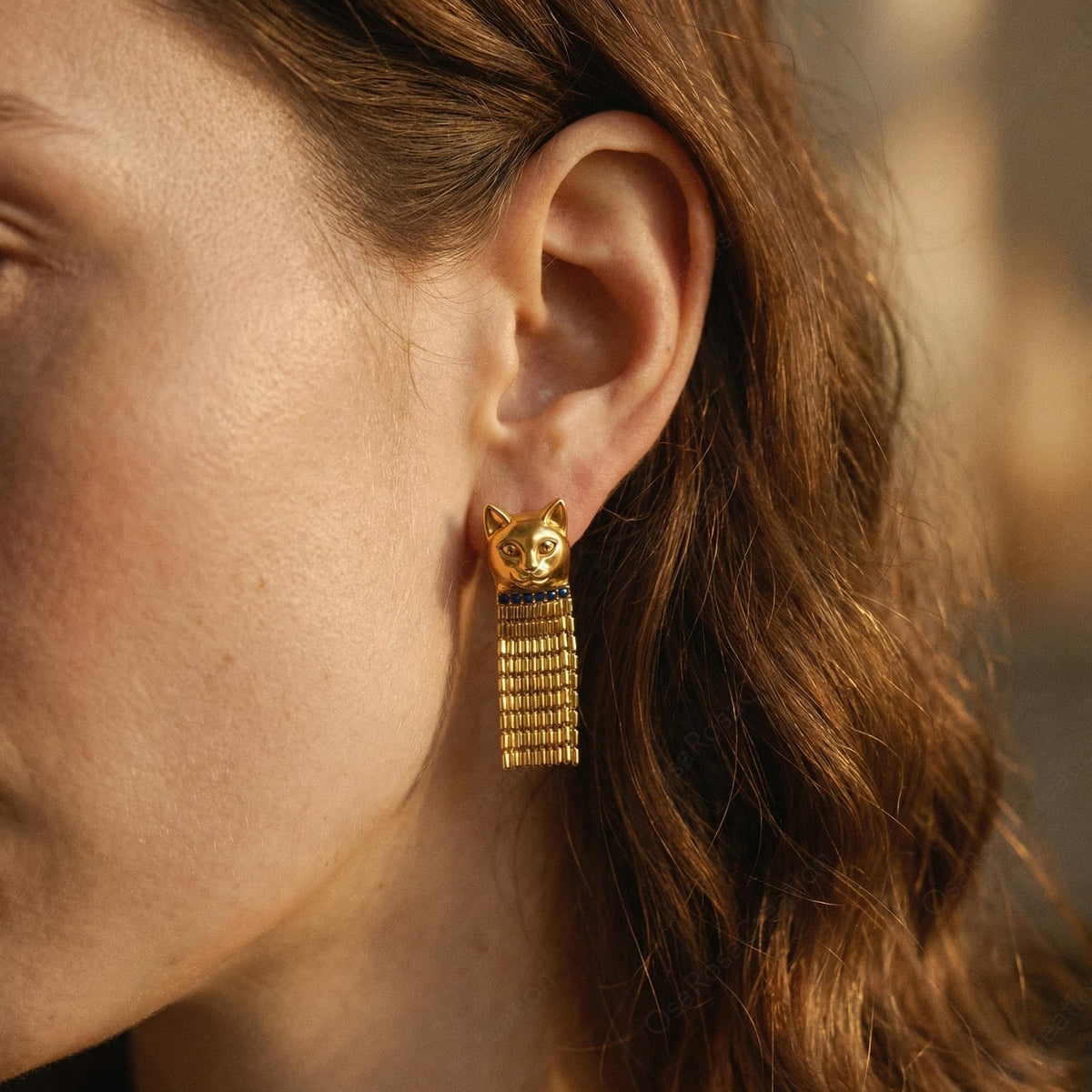 Cat Fringe Earrings