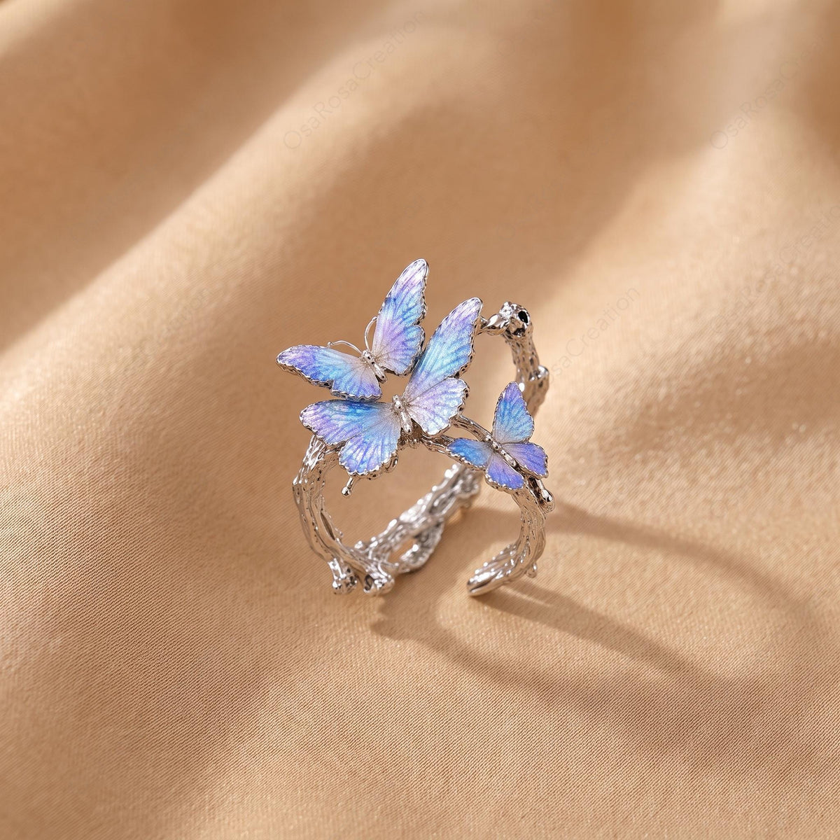 Enamel Butterfly Ring