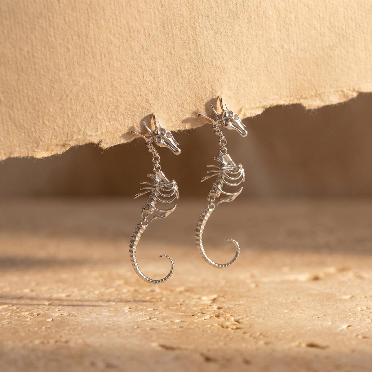 Siren Seahorse Relic Earrings