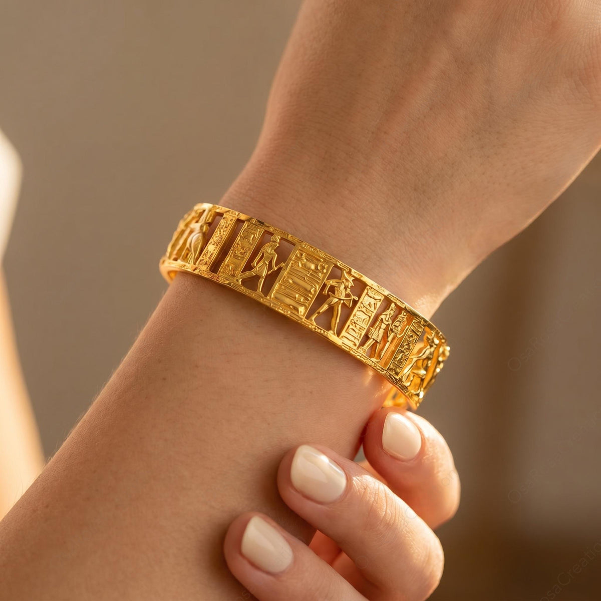 Egyptian Hieroglyph Cuff