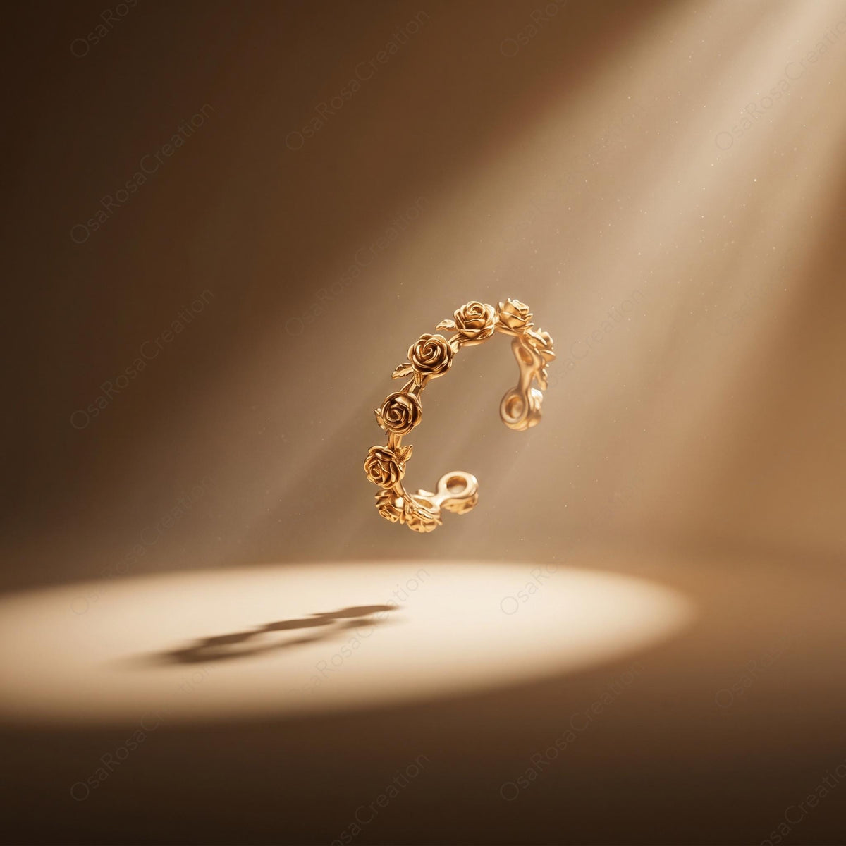 Sculpted Rose Ear Cuff