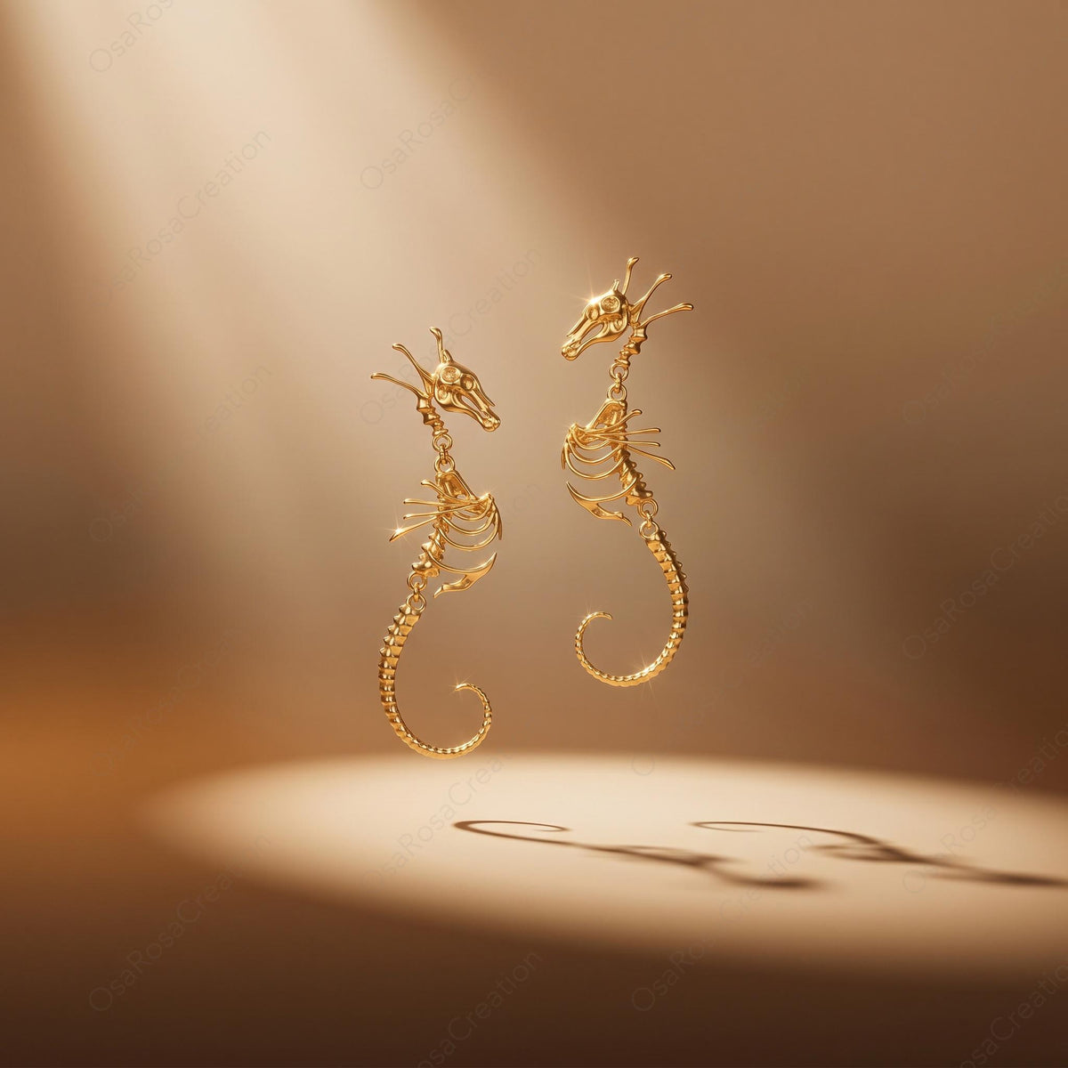 Siren Seahorse Relic Earrings
