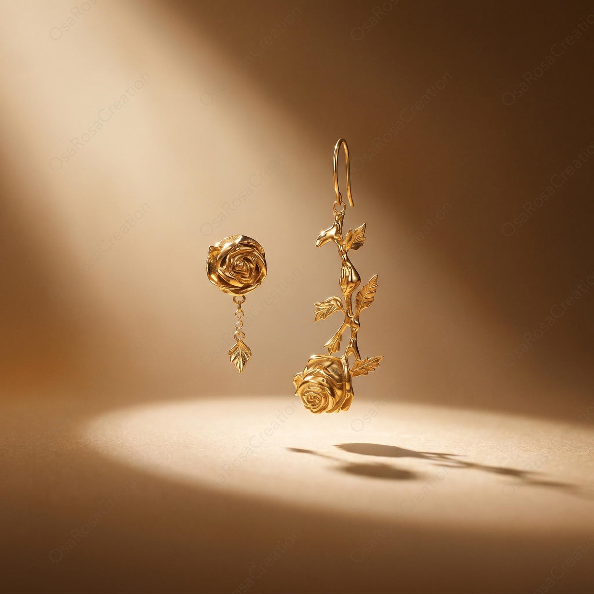 Twin Rose Earrings