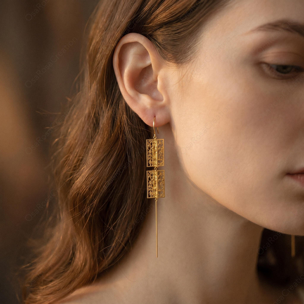 Bamboo Lantern Earrings