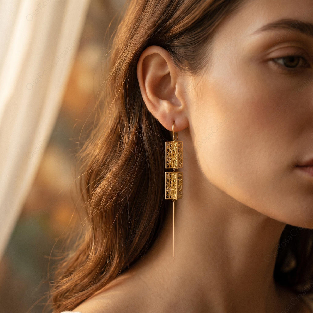 Bamboo Lantern Earrings