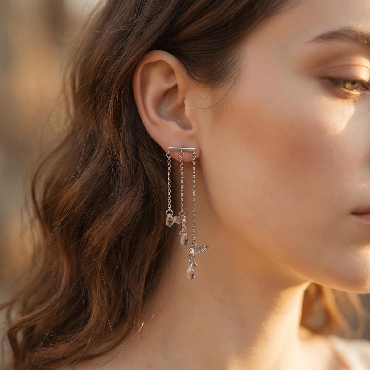 Orecchini pendenti Kinetic Bird Fringe
