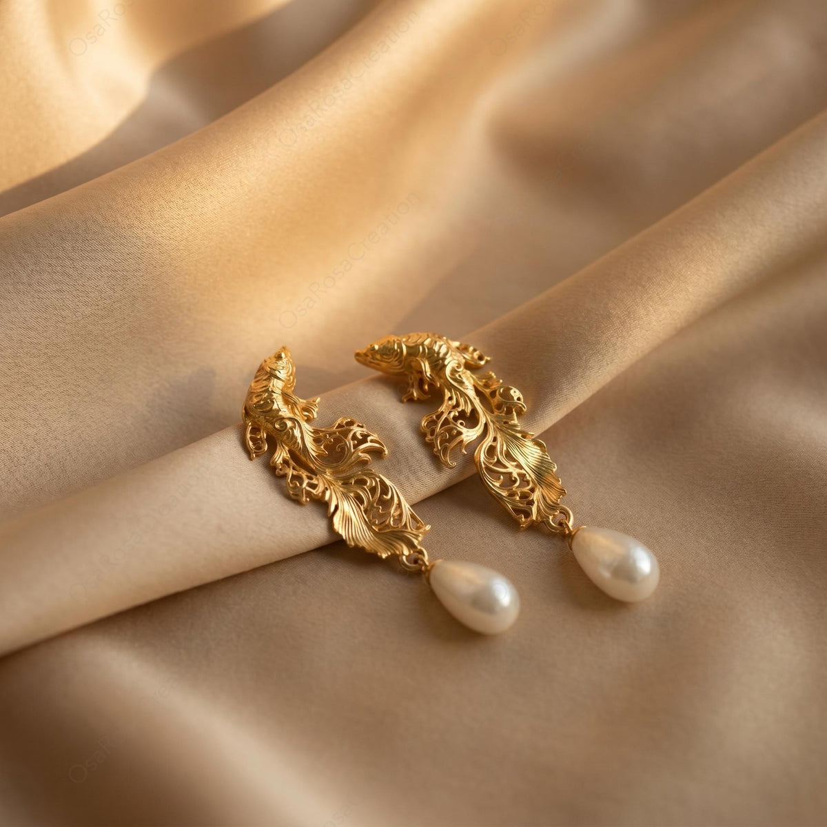Pisces Pearl Earrings