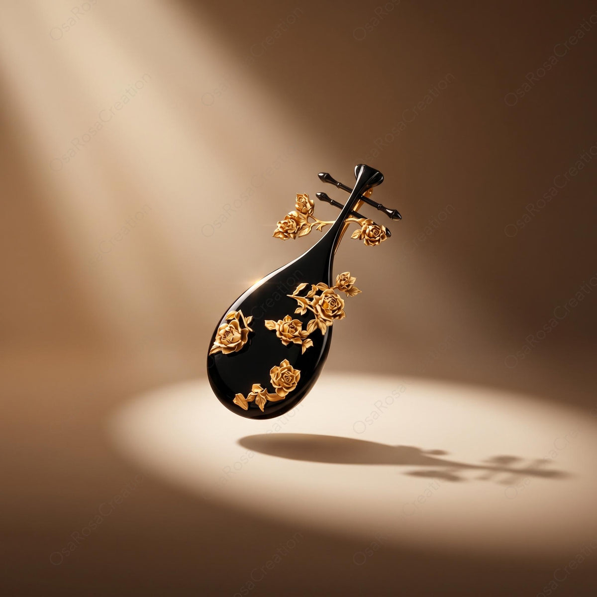 Gilded Rose Hair Comb