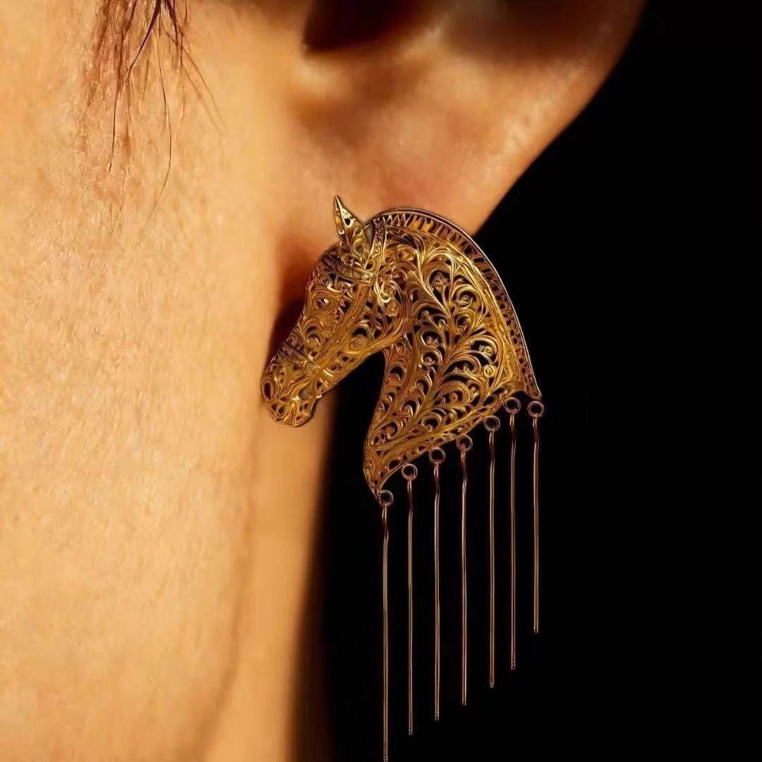 Pegasus Head Earrings