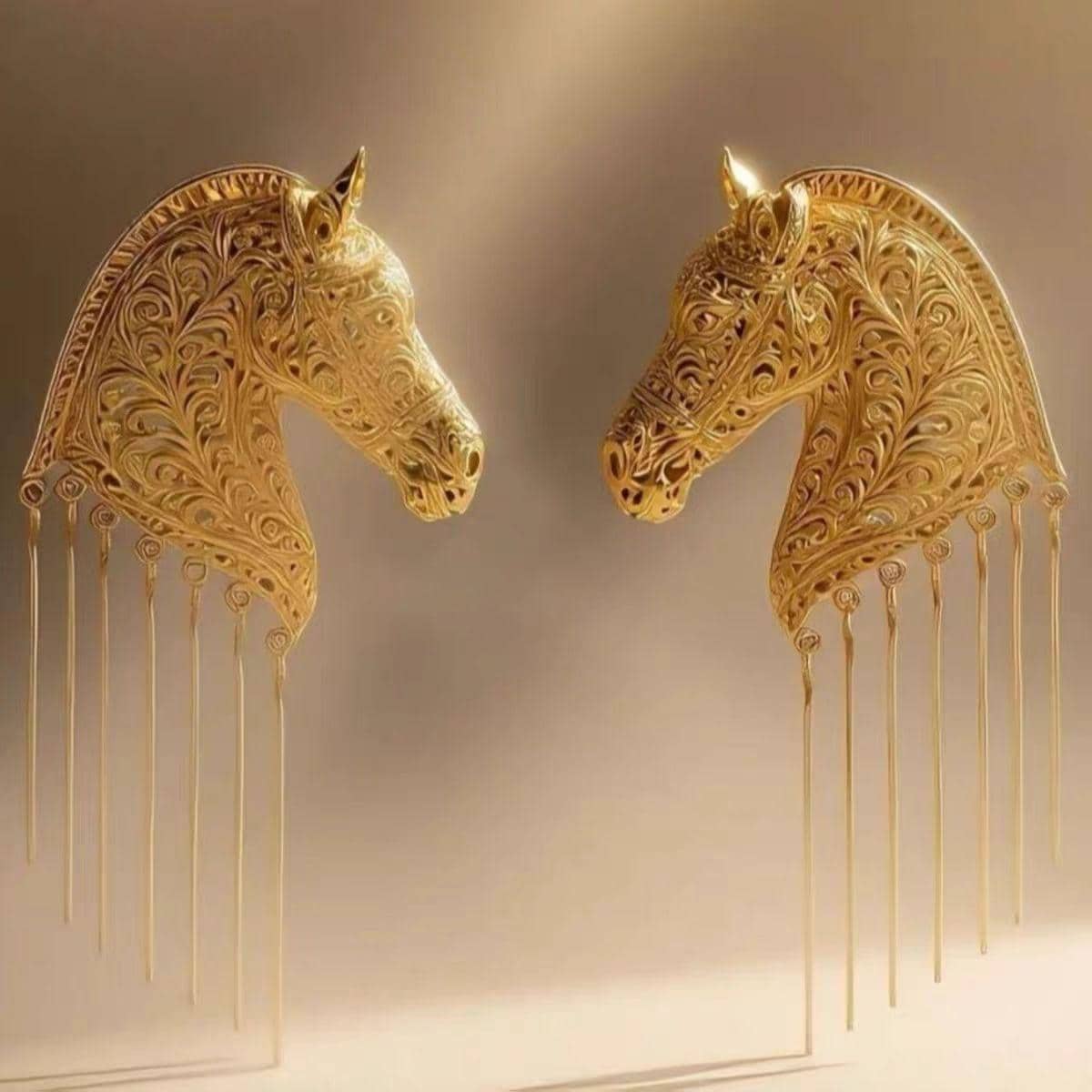 Pegasus Head Earrings