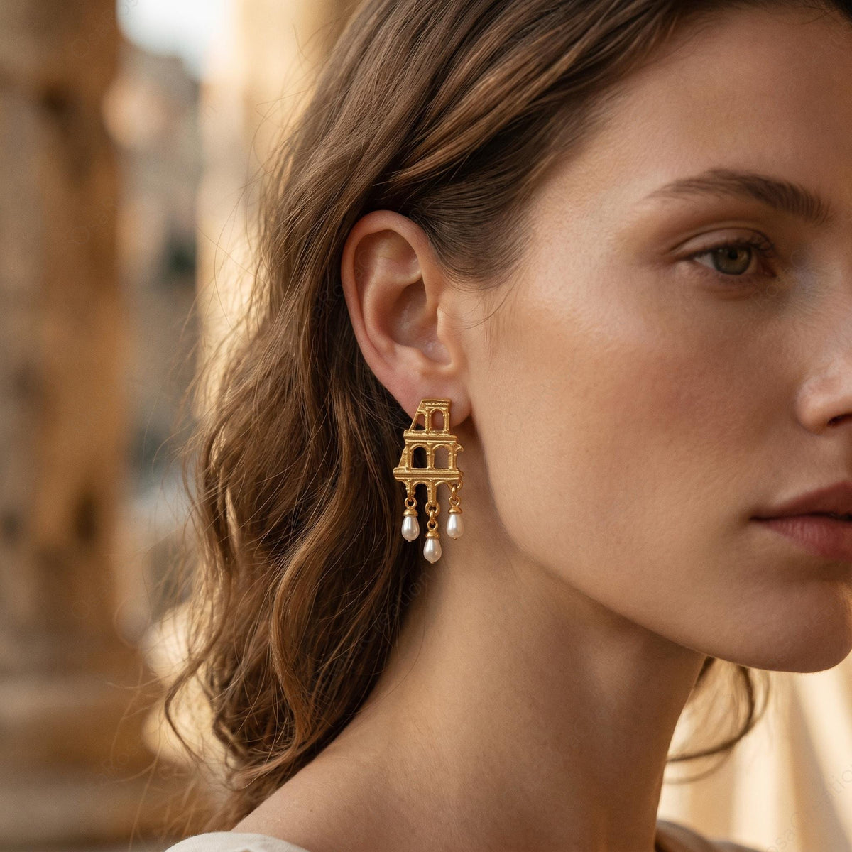 Colosseum Pearl Earrings