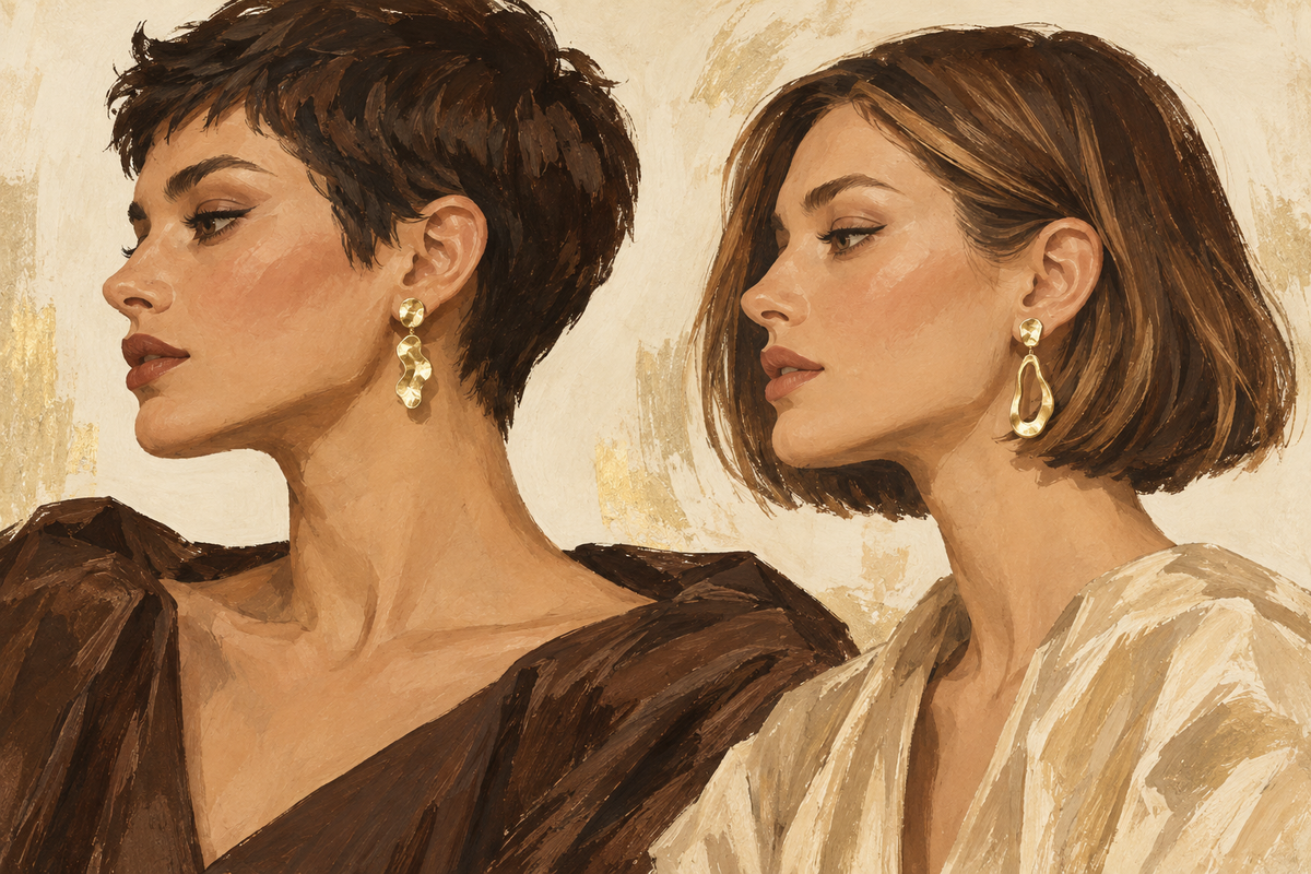 Short Hair, Bold Details: How to Choose Statement Earrings ✨