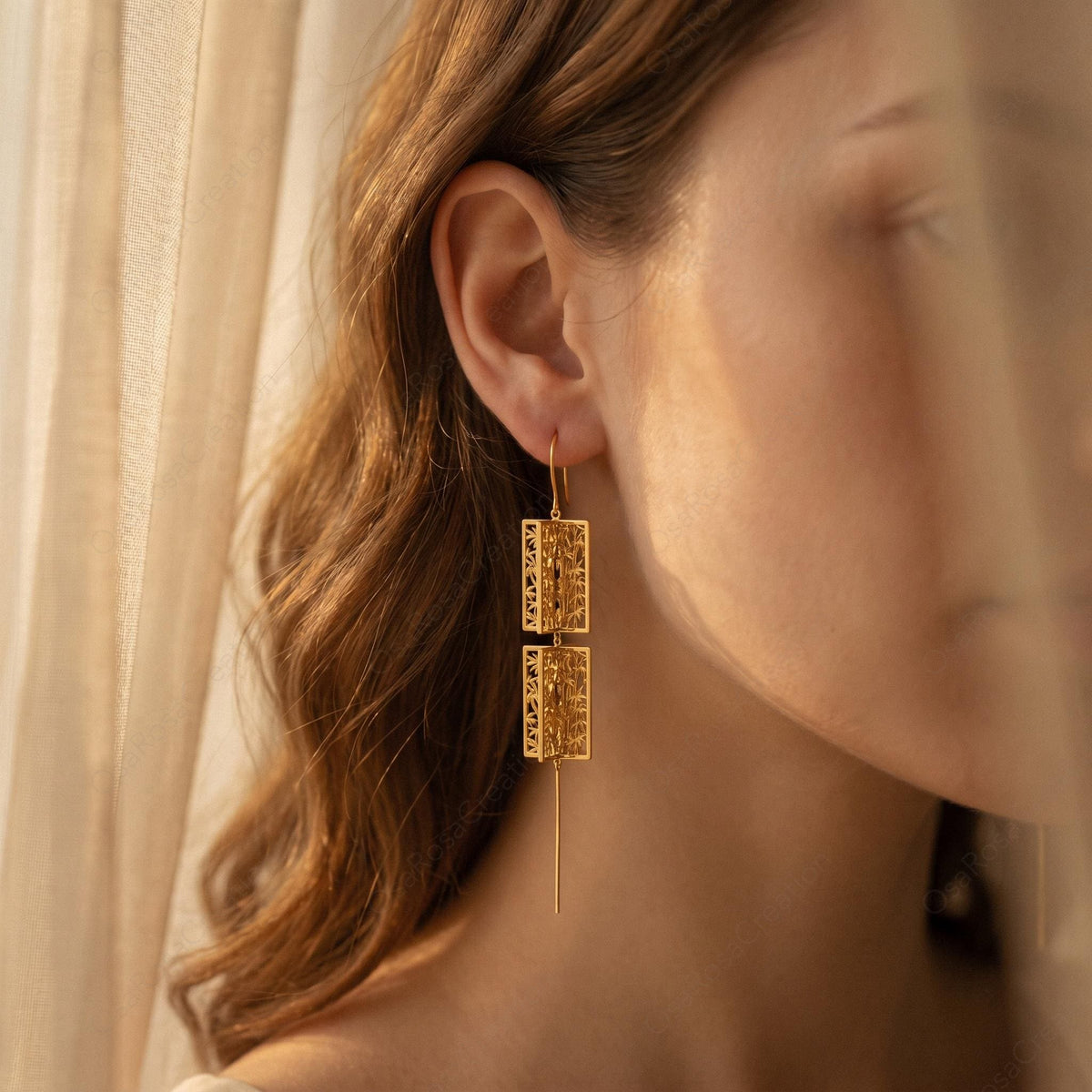 Bamboo Lantern Earrings