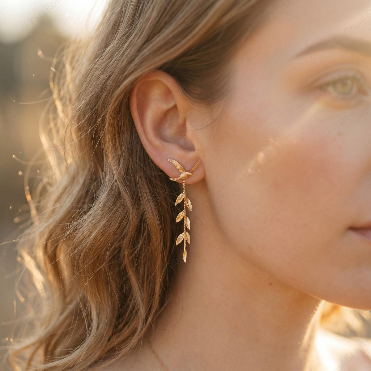 Swallow Olive Branch Earrings