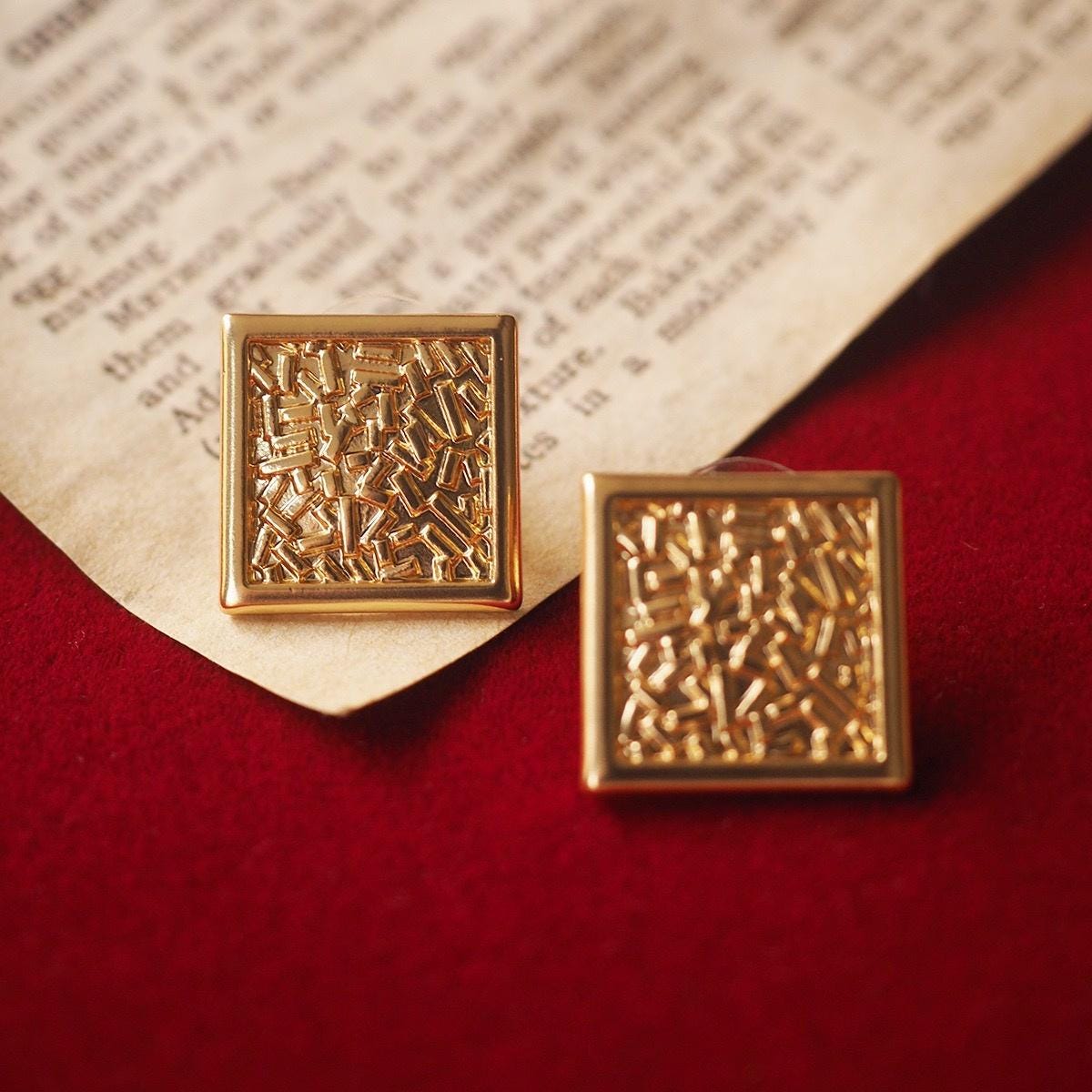 Textured Square Studs