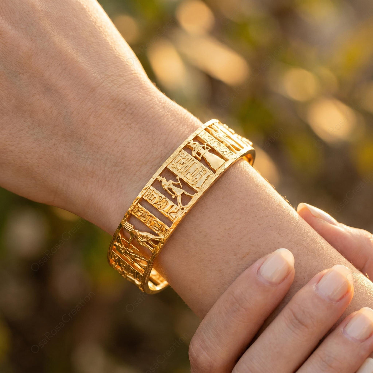 Egyptian Hieroglyph Cuff