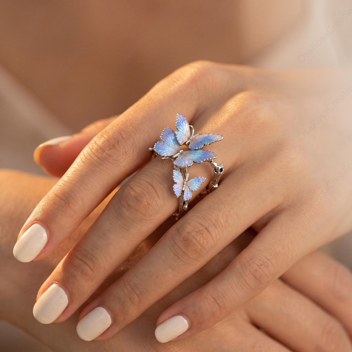 Enamel Butterfly Ring