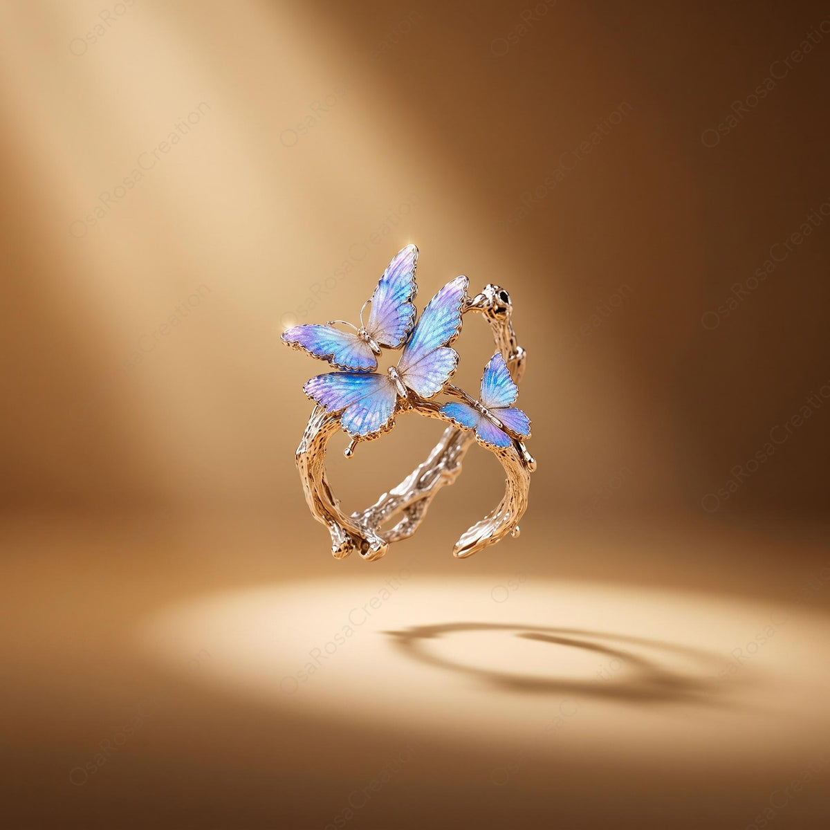 Enamel Butterfly Ring