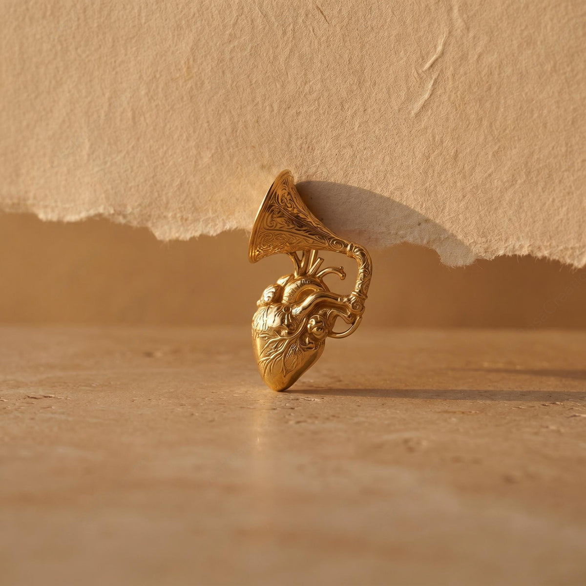 Broche Cœur Gramophone