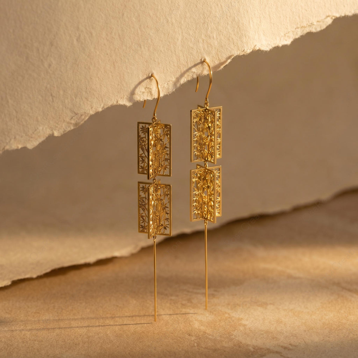 Bamboo Lantern Earrings