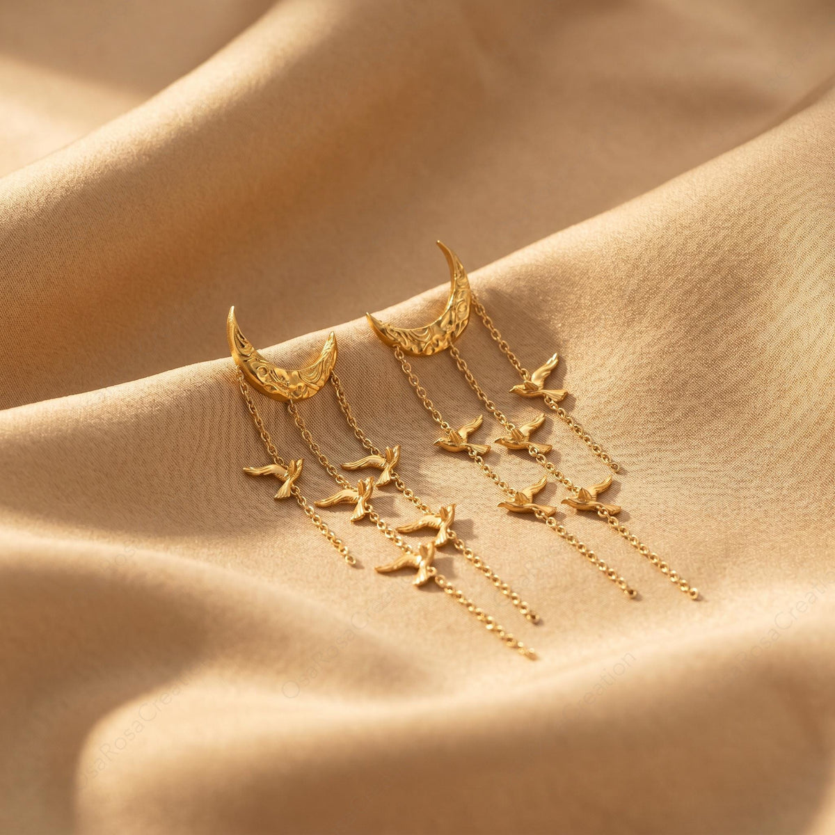 Moonlit Bird Earrings