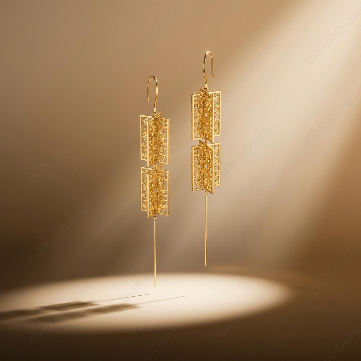 Bamboo Lantern Earrings
