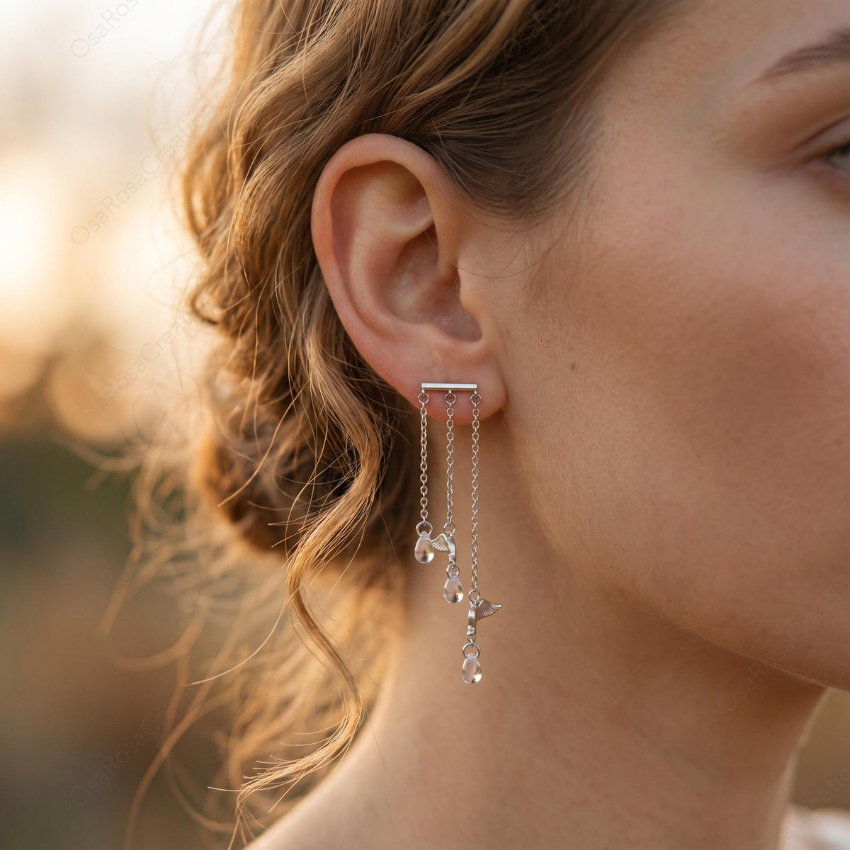 Orecchini pendenti Kinetic Bird Fringe