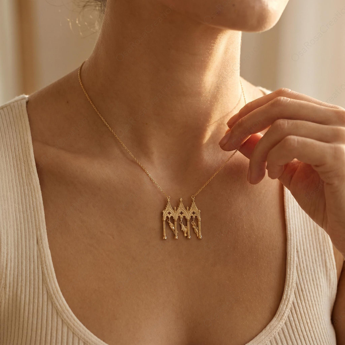 Cathedral Cat Necklace