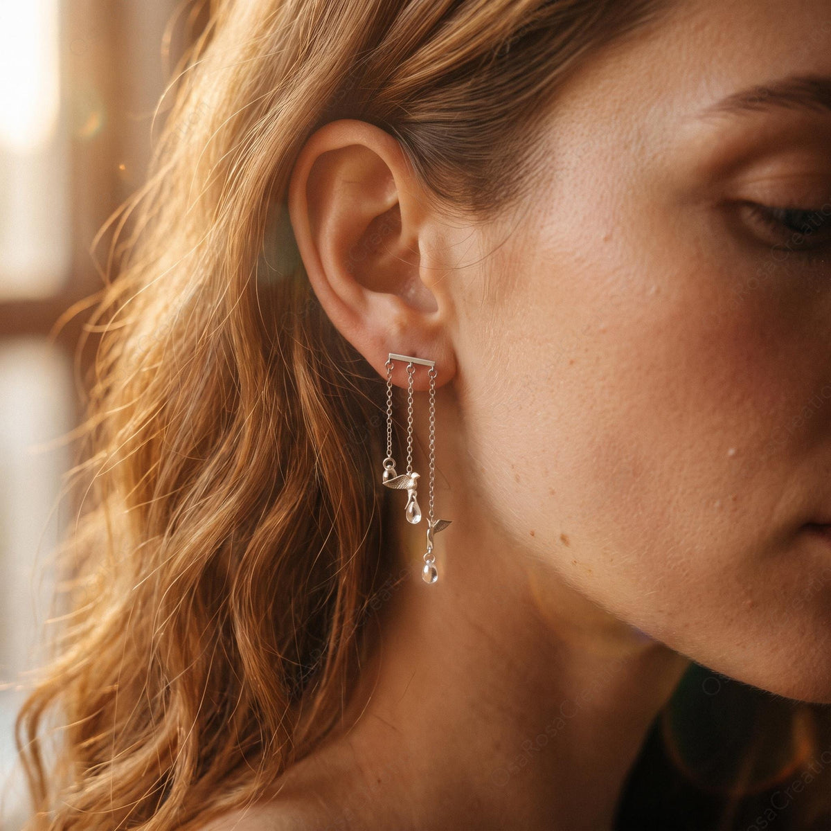 Orecchini pendenti Kinetic Bird Fringe