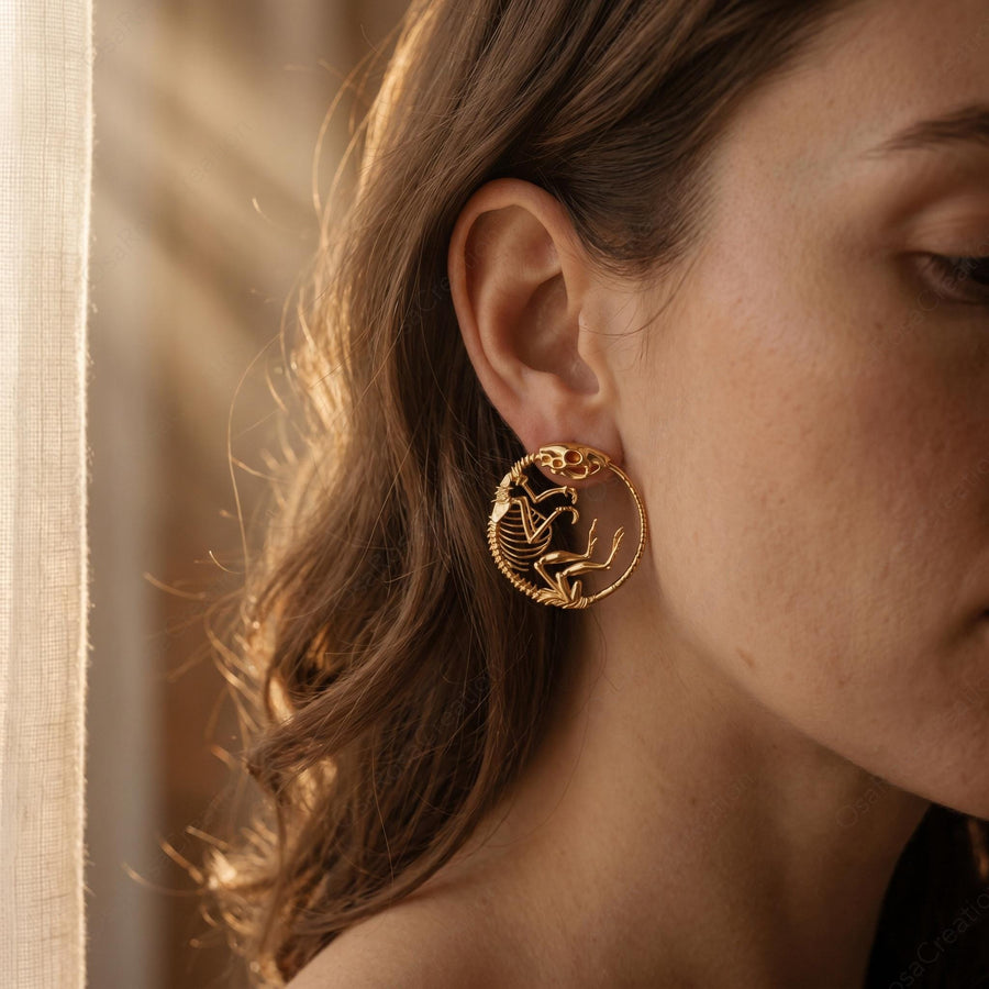 Velociraptor Bone Earrings