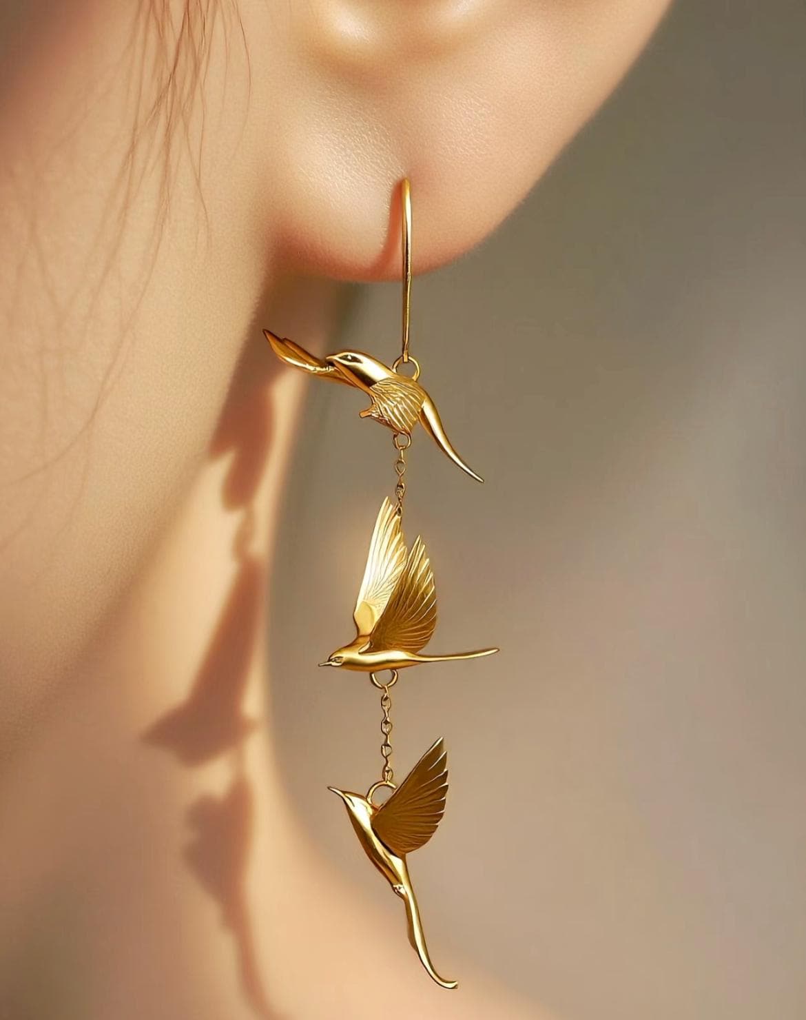 Golden Lark Earrings