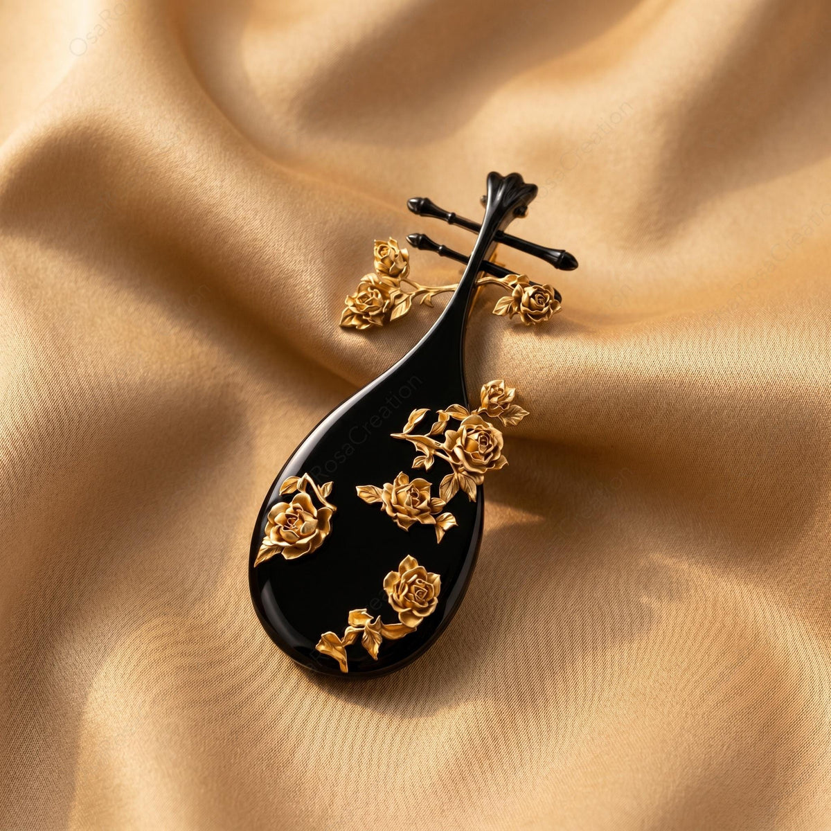 Gilded Rose Hair Comb