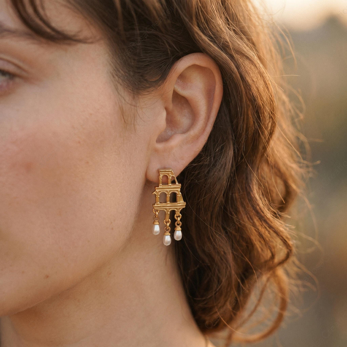 Colosseum Pearl Earrings