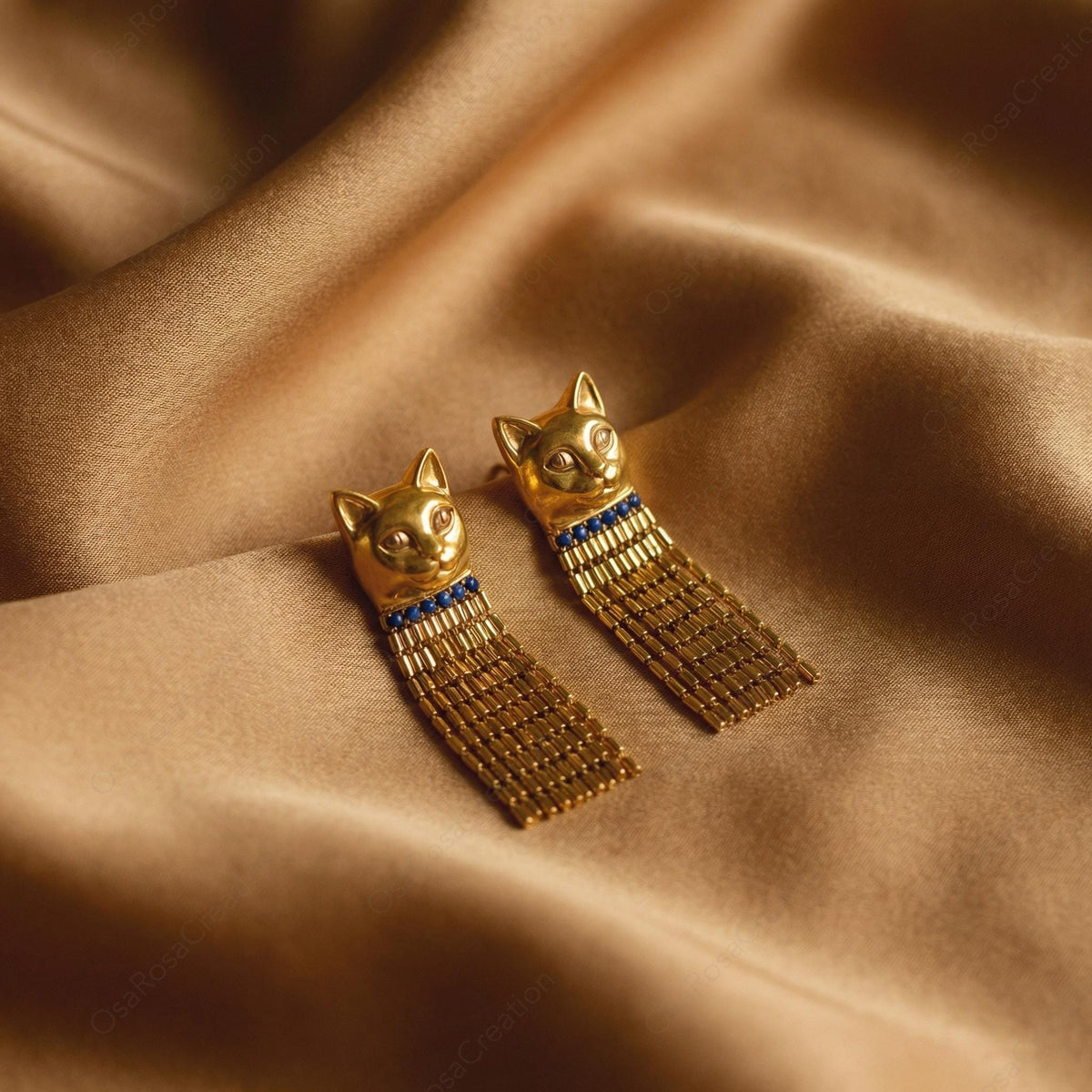 Cat Fringe Earrings