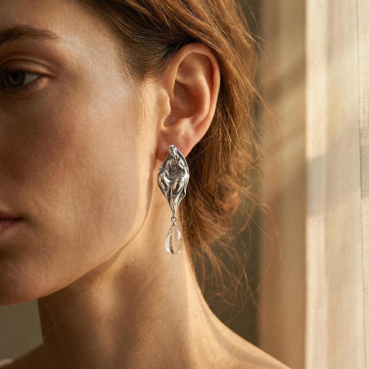 Boucles d'oreilles Figure méditative