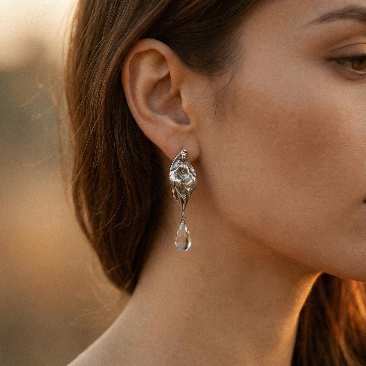 Boucles d'oreilles Figure méditative