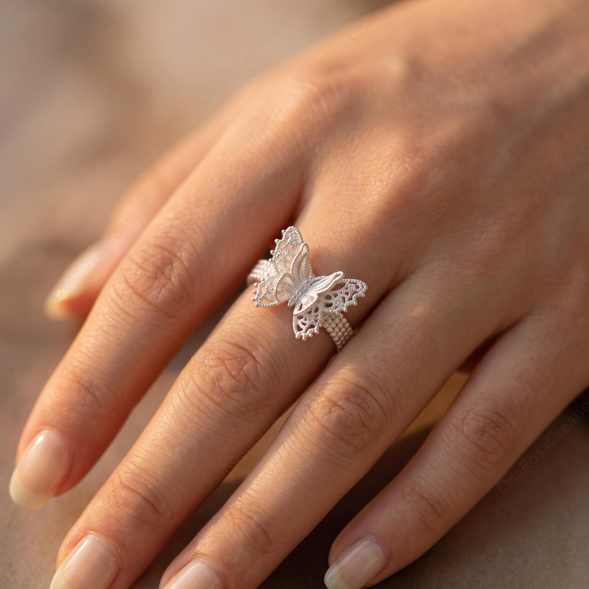 Filigree Butterfly Ring