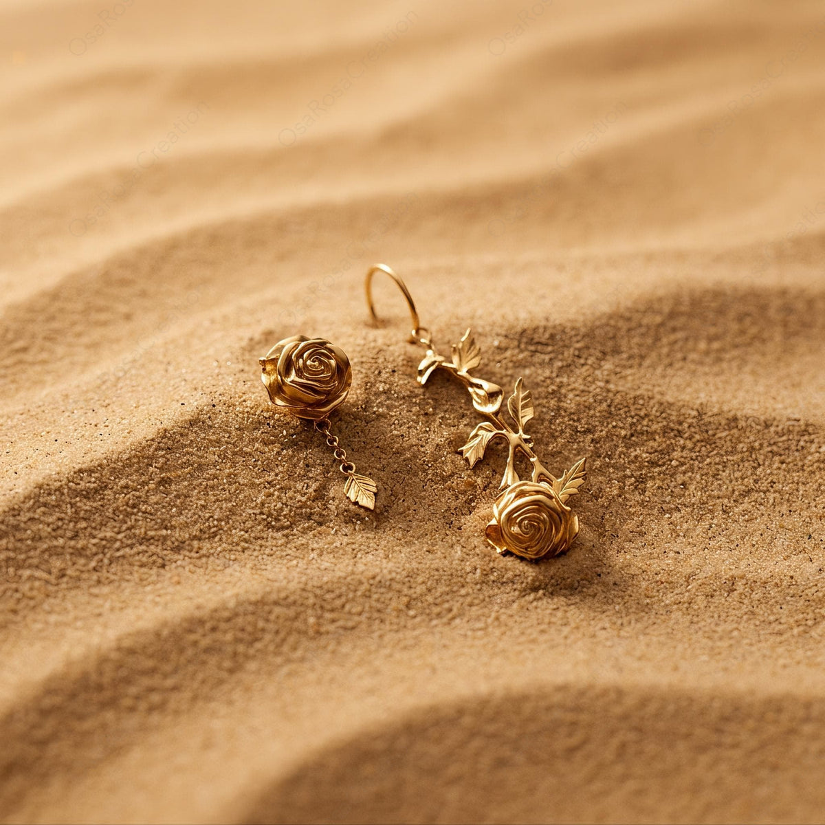 Twin Rose Earrings