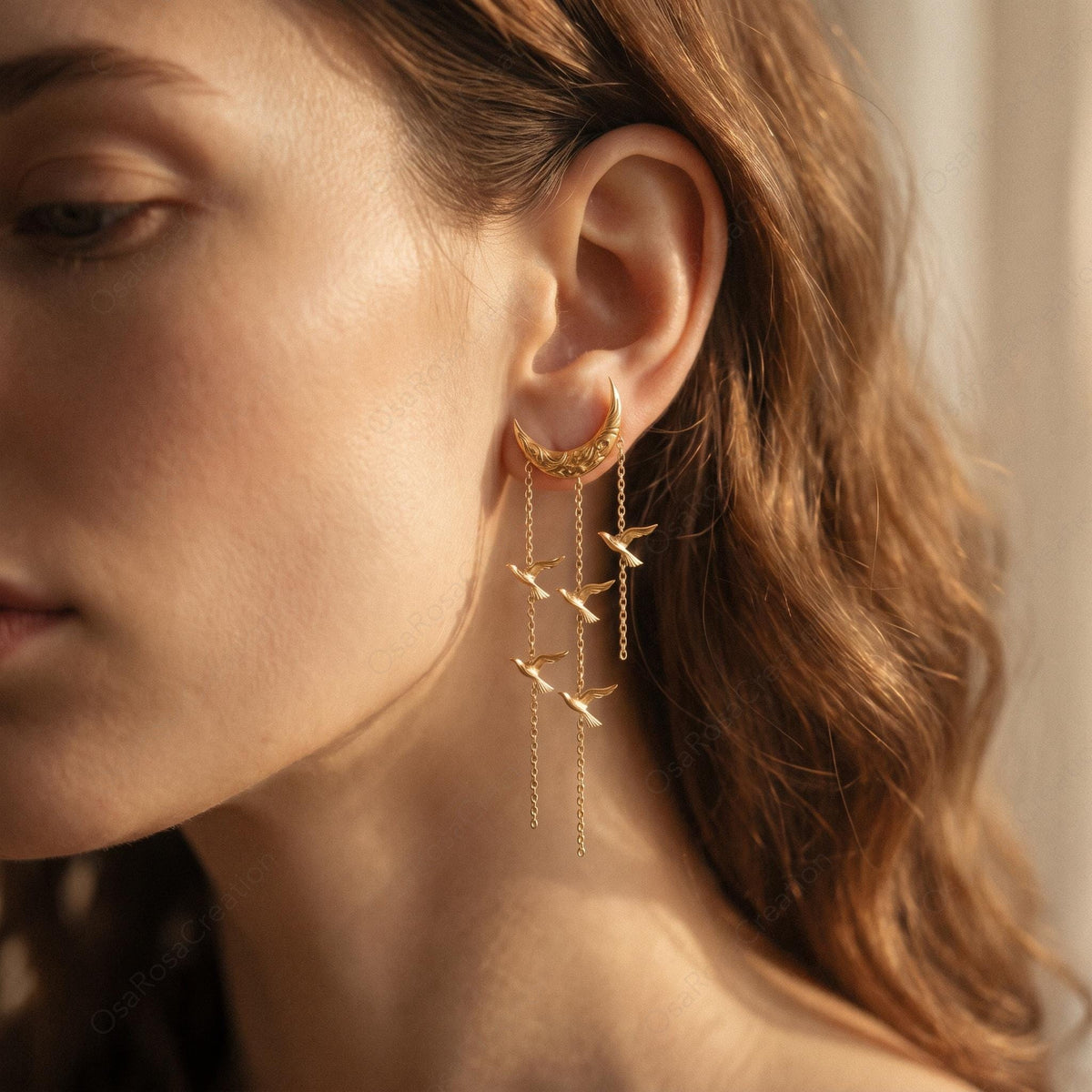 Moonlit Bird Earrings
