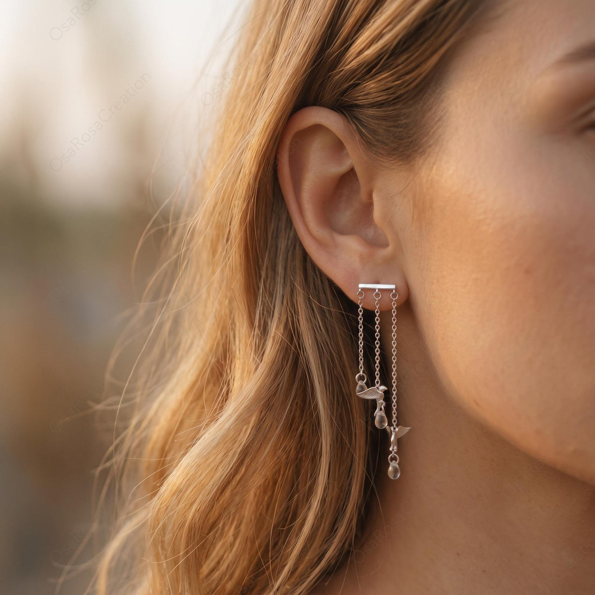 Orecchini pendenti Kinetic Bird Fringe