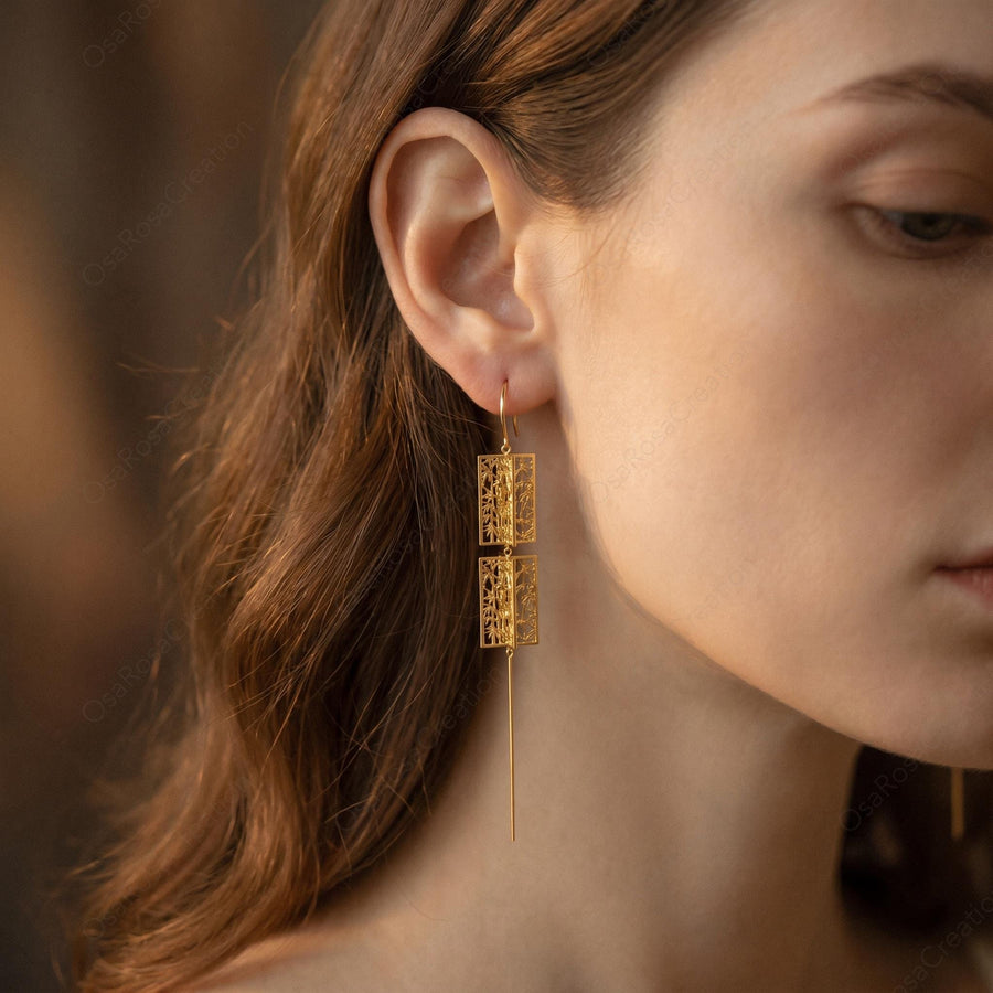 Bamboo Lantern Earrings
