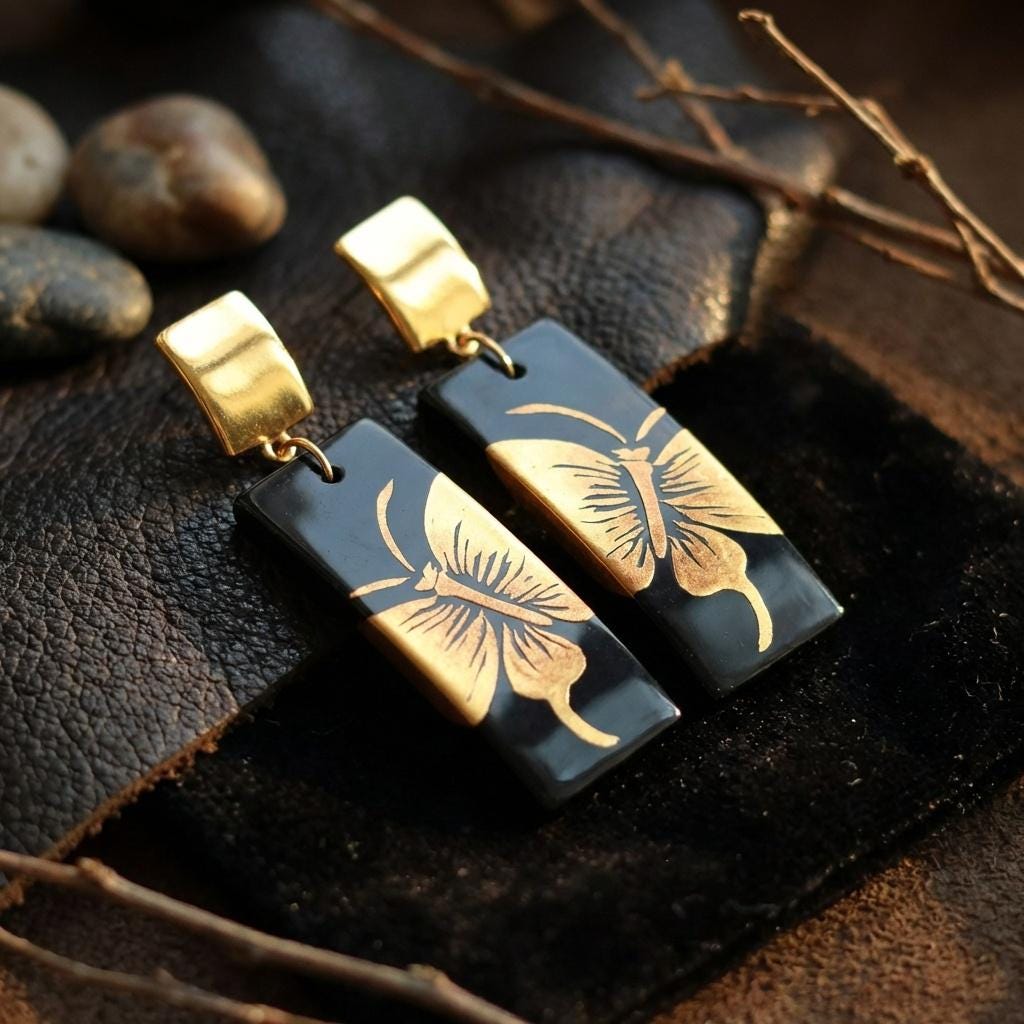 Midnight Butterfly Earrings